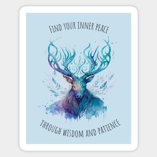 Watercolor Deer | Motivational Quotes | Elk Sticker